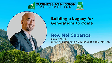 Plenary 9: Advancing the BAM Movement to Greater Heights - Rev. Mel Caparros