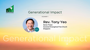 Plenary 1: Generational Impact - Rev. Tony Yeo